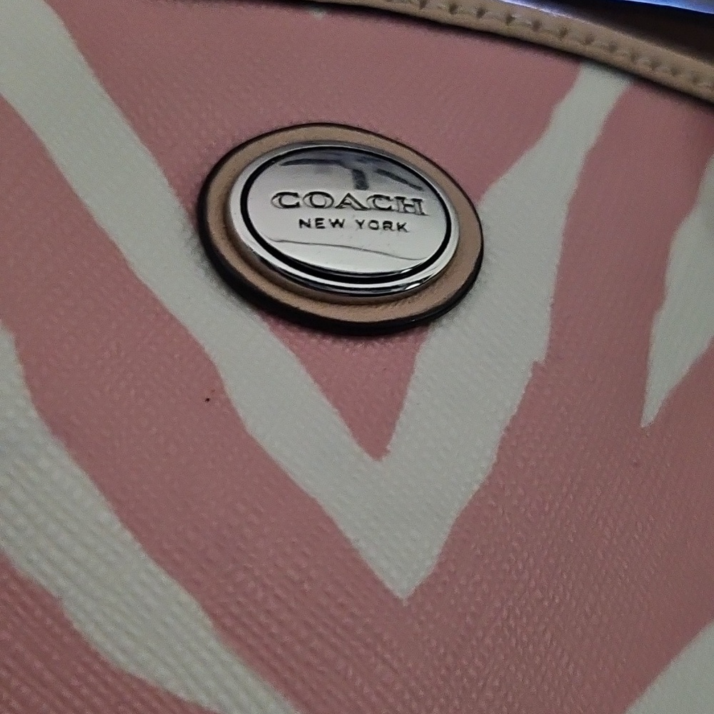 Y2K Vintage Coach Peyton Pink Zebra Print Mini Tote Top Handle - Picture 8 of 16